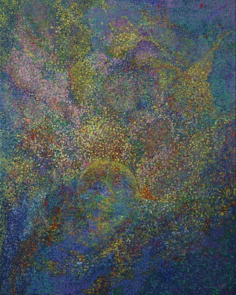 윤정 작가의 ‘달이 있는 풍경’(2020). 윤정 작가 제공