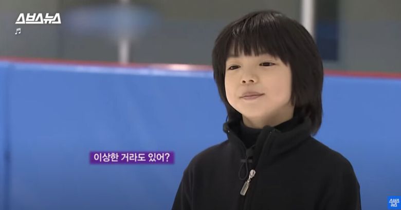피겨 신동으로 11살 때 SBS 예능에 출연한 차준환. SBS 화면 갈무리