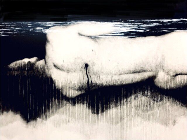 정영창 작가의 ‘산이 된 사람’. 예술이빽그라운드 제공