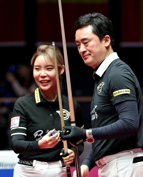 에스와이의 이우경과 황득희 주장. PBA 제공