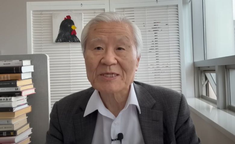 조갑제 조갑제닷컴 대표가 21일 윤석열 전 대통령의 부정선거 영화 관람을 비판하고 있다. 조갑제티브이 갈무리