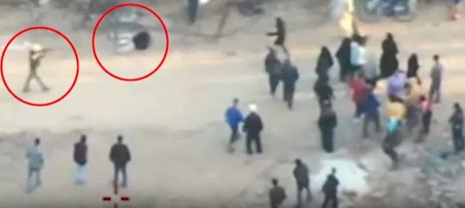 이스라엘군이 공개한 무장괴한의 발포 영상.