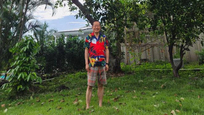 5월30일 홍준표 전 대구시장이 페이스북에 미국 하와이 빅아일랜드에서 찍은 사진을 올렸다. 홍준표 페이스북 갈무리