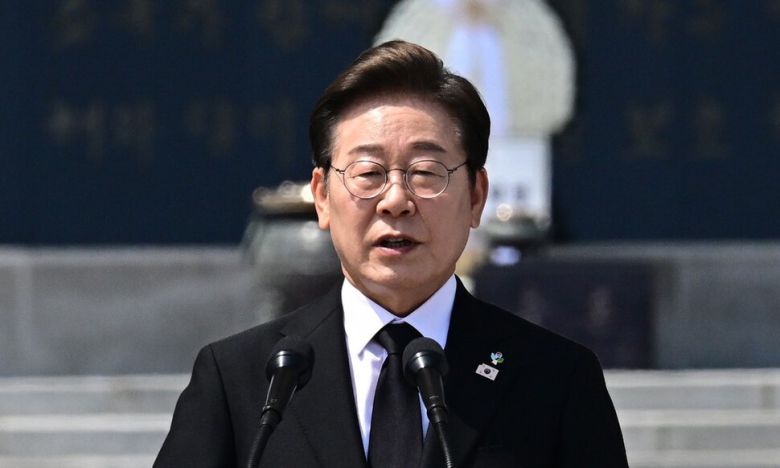 지난 6일 서울 동작구 국립서울현충원에서 열린 제70회 현충일 추념식에서 추념사를 하고 있는 이재명 대통령. 대통령실사진기자단