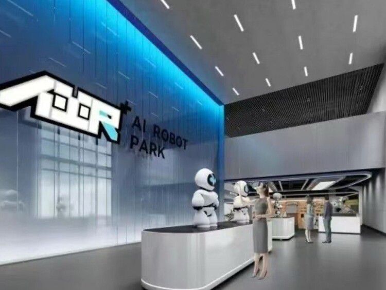 오는 8월 중국 베이징에 문을 열 예정인 세계 최초 로봇 판매 전문점 ‘4S점(店)’의 가상 내부 사진. 베이징 경제기술개발구 웨이신 공식계정 갈무리.