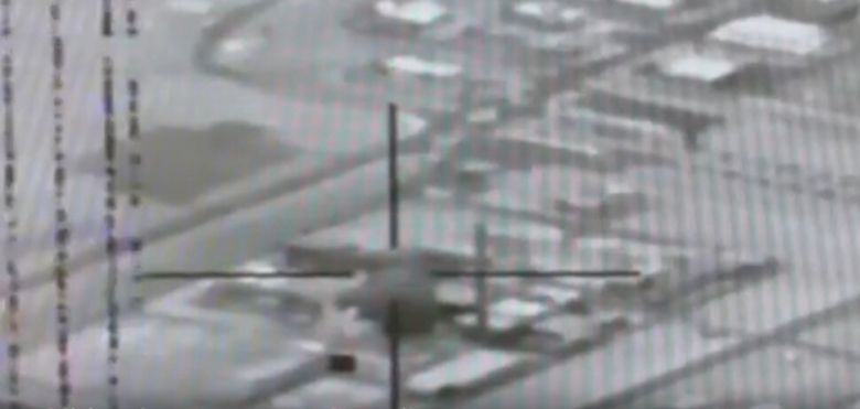 이스라엘군이 공개한 아라크 중수로 공격 영상. 영상 갈무리