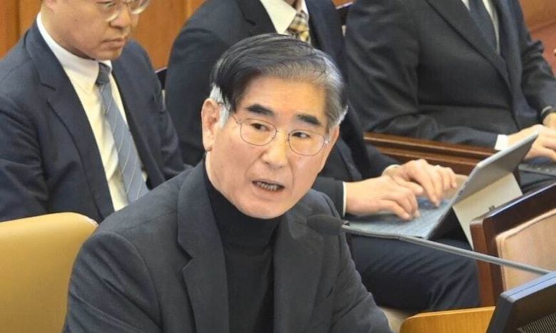 김용현 전 국방부 장관이 1월23일 서울 종로구 헌법재판소에서 열린 윤석열 대통령 탄핵심판 4차변론에 증인으로 출석해 발언하고 있다. 헌법재판소 제공