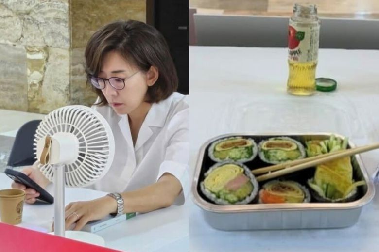 나경원 국민의힘 의원이 인스타그램에 올린 국회 농성 모습. 온라인 커뮤니티 갈무리