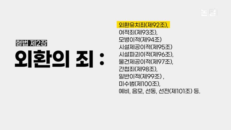 [논썰] 윤석열 ‘외환죄’ 정황 수두룩, 미수·예비·음모도 중죄. 한겨레TV