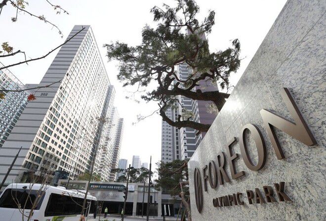 서울 강동구 올림픽파크포레온(둔촌주공 재건축)의 모습. 1만2032가구의 올림픽파크포레온은 단일 단지 기준 국내 최대 규모 아파트 단지다. 연합뉴스