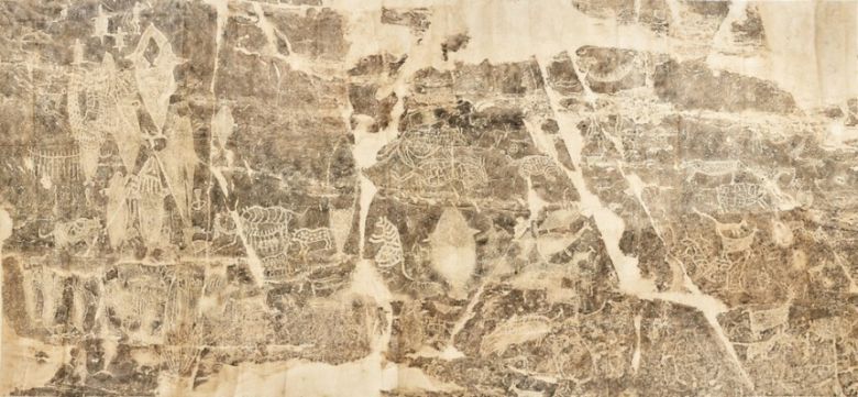 1971년 발견 당시 처음 찍은 반구대 암각화 초탁본. 동국대박물관 제공