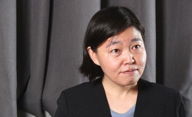 임은정 당시 대구지청 부장검사가 17일 오후 서울 만리동 한 출판사에서 인터뷰하고 있다. 이정용 선임기자 lee312@hani.co.kr