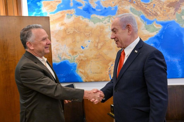 스티브 윗코프 미국 특사가 31일(현지시각) 이스라엘을 방문해 베냐민 네타냐후 총리를 만나고 있다. 이스라엘 총리실 제공