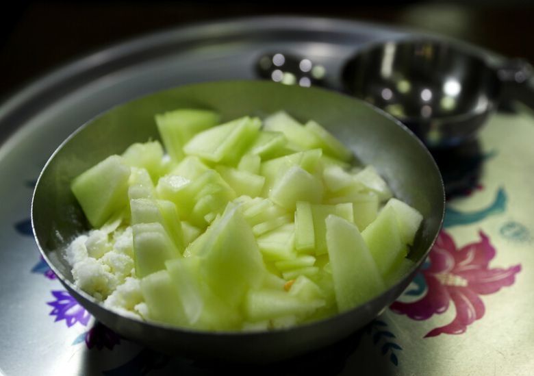 대구 서문시장 안에 있는 ‘서문빙수’에서 파는 오이빙수. 박미향 기자