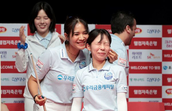 우리금융캐피탈의 스롱 피아비와 김민영. PBA 제공