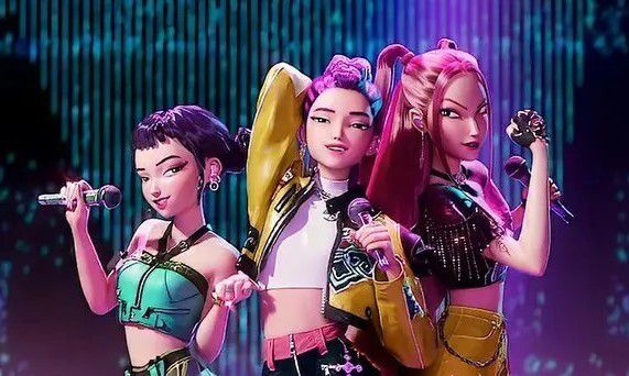 ‘헌트릭스’ 멤버들이 허리에 노리개를 착용한 모습. 넷플릭스 제공