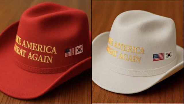 이재명 대통령이 도널드 트럼프 미국 대통령을 위해 준비한 모자. 대통령실 제공