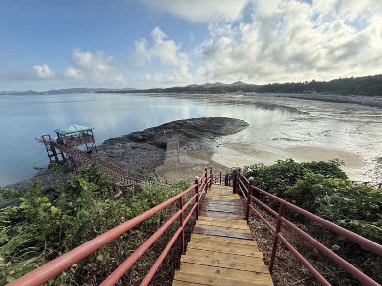 우전해수욕장 일대 풍경. 박미향 기자
