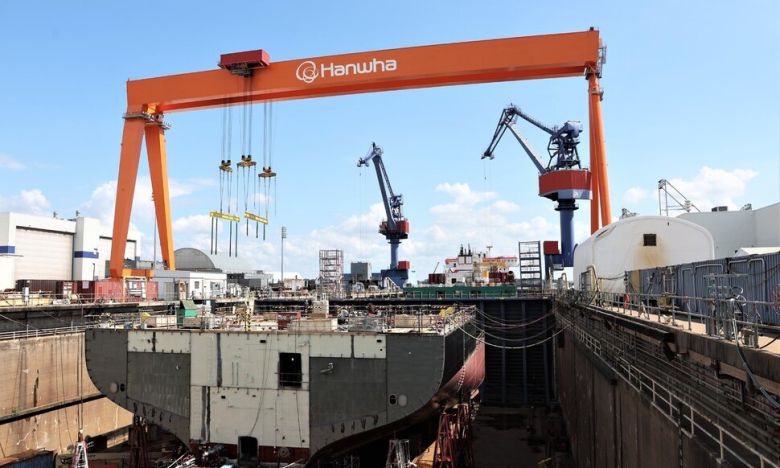 미국 펜실베이니아주 필라델피아의 한화필리조선소. 한화오션 제공