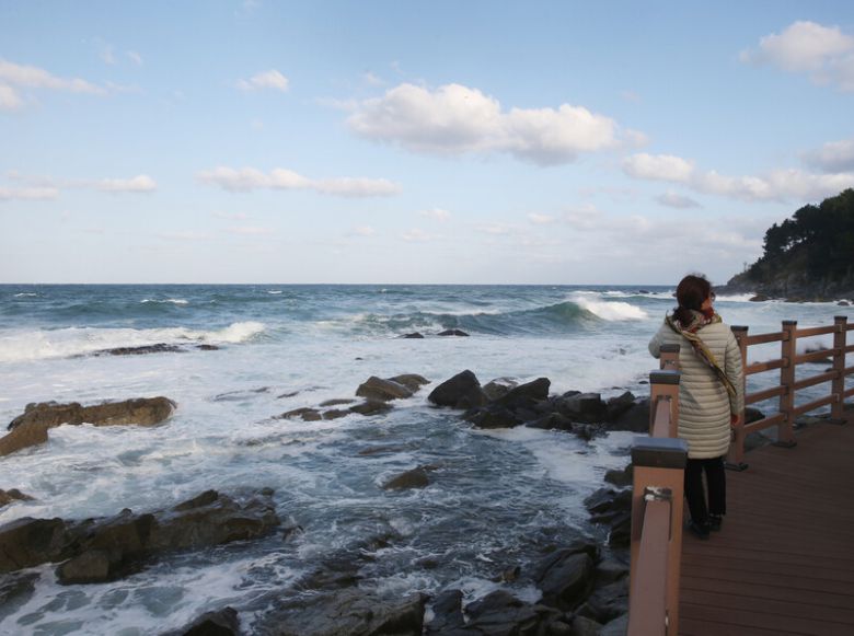 속초 외옹치항 인근 러닝 코스. 박미향 기자