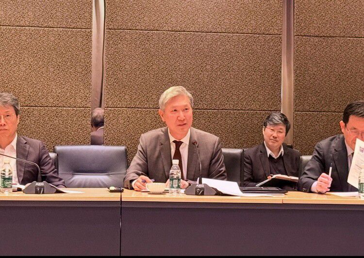 노재헌 주중국 한국대사가 3일 베이징 한국대사관에서 정례 브리핑 중 발언하고 있다. 베이징/이정연 특파원