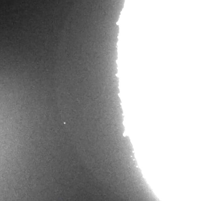 11월1일 달 앞면 ‘폭풍의 바다’ 서쪽에서 포착한 섬광. x.com/dfuji1/status/