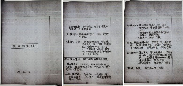 보안사가 1980년 6월10일 작성한 ’제초작업(안)’. ‘폭력배의 국토건설사업투입방안’이 담겨있다. 진실화해위 제공