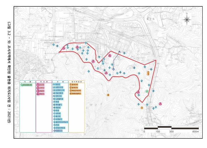 우암산 생태축 복원 사업 전 2021년 우암산 생태 환경. 청주시 제공