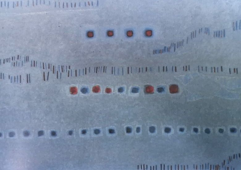 1965년 상파울루 특별전 출품작 14점 가운데 당시 현지 미술관에 기증했으나 현재 소재를 알 수 없는 ‘이른 봄’의 세부. 환기미술관 제공