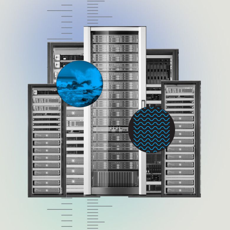 초대형 인공지능 데이터센터를 운용하려면 엄청난 양의 전기와 냉각수가 필요하다. MIT 테크놀로지리뷰 제공