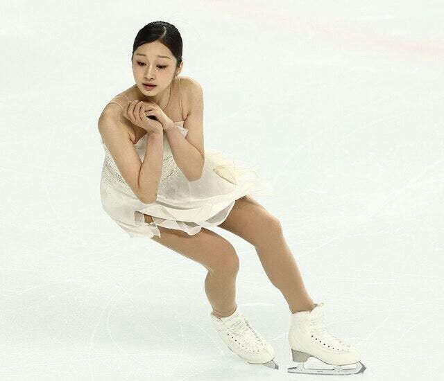 신지아가 4일 서울 목동아이스링크에서 열린 국가대표 2차 선발전 여자 싱글 프리스케이팅에서 연기하고 있다. 연합뉴스