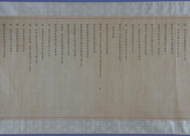 20공신회맹축-보사공신녹훈후 중 참석자, 미참석자 명단 부분. 참석대상 총 489명 중 412명이 회맹제에 참석했다. 참석하지 못한 사람들은 연로하거나 상(喪)을 당했거나, 귀향 등으로 사유가 있는 이들이었다. 문화재청 제공