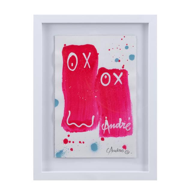 안드레 사라이바의 작품. 안드레 사라이바는 한쪽 눈은 동그라미, 다른 눈은 엑스로 표시하는 방식으로 자신만의 캐릭터를 구축하고 있다. 롯데 애비뉴엘 아트홀 제공