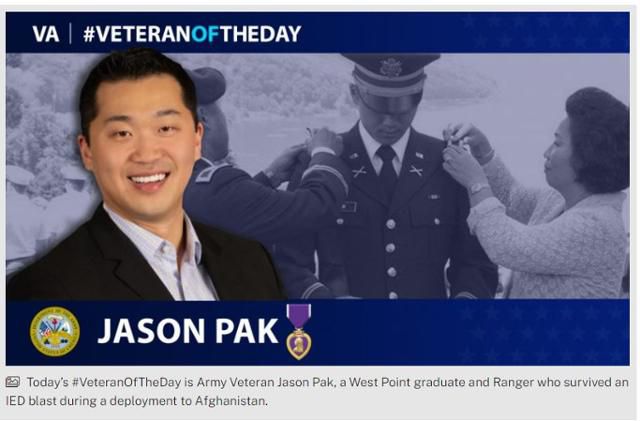 미국 재향군인부에 소개된 한인 2세 제이슨 박씨. 그는 버지니아주 보훈 및 병무부 부장관에 최근 임명됐다. 미군재향군인부 홈페이지 캡처