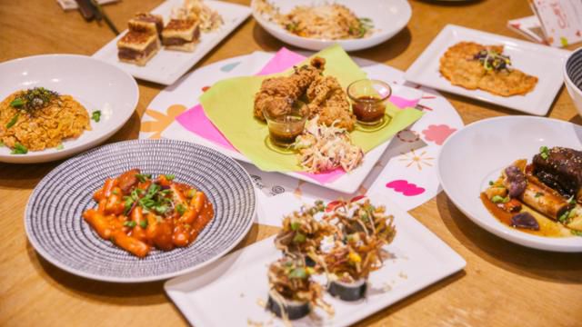 미국 라스베이거스 만달레이 베이 호텔 내 레스토랑에서 운영되는 '카페 인 더 시티' 코스 메뉴. 빅히트뮤직 제공