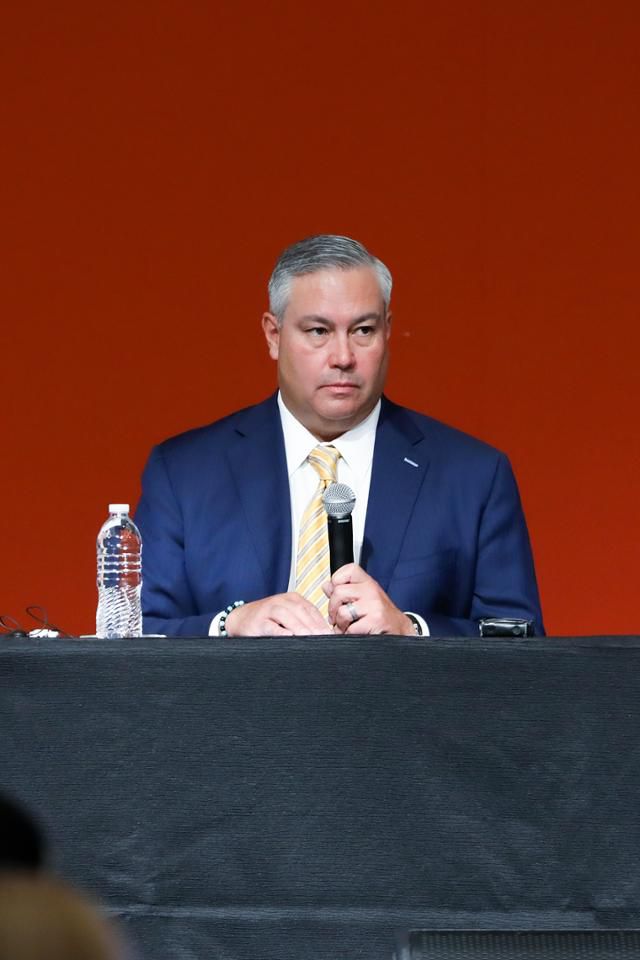 9일(현지시간) 미국 라스베이거스 MGM 그랜드 컨퍼런스 센터에서 진행된 하이브 더 시티 프로젝트 관계자 간담회에 참석한 크리스 발디잔(Chris Baldizan) MGM 리조트 인터내셔널 엔터테인먼트 총괄. 하이브 제공