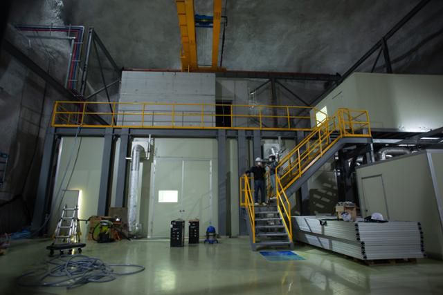 예미랩에 위치한 아모레 '이중 베타붕괴' 실험실. 기초과학연구원 제공