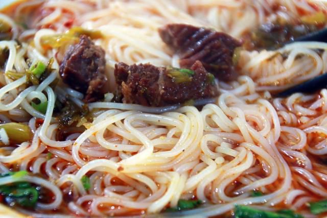 랑중고성의 장비소고기국수. ⓒ최종명