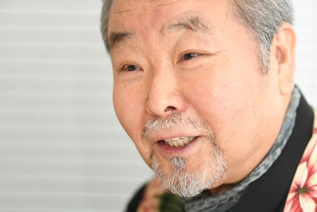 김덕수 사물놀이 명인이 6일 서울 중구 한국일보에서 인터뷰하고 있다. 김영원 인턴기자