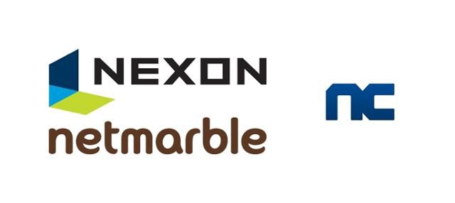 넥슨, 엔씨소프트, 넷마블 로고.