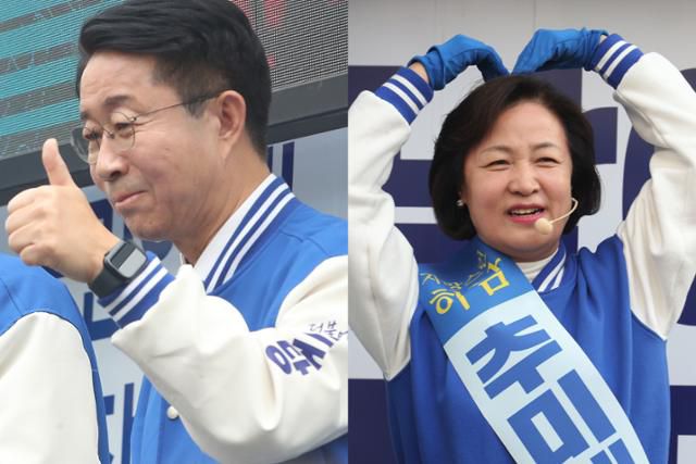 조정식(왼쪽 사진) 더불어민주당 경기 시흥을 당선자와 추미애 민주당 경기 하남갑 당선자. 뉴스1·연합뉴스