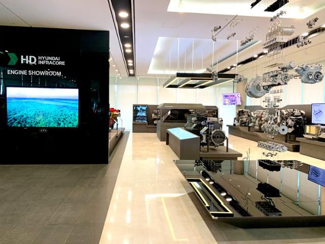 5월 29일 인천시 동구 HD현대인프라코어에 그동안 이 회사가 생산한 엔진의 역사를 설명하는 전시물이 소개돼 있다. 인천=강희경 기자
