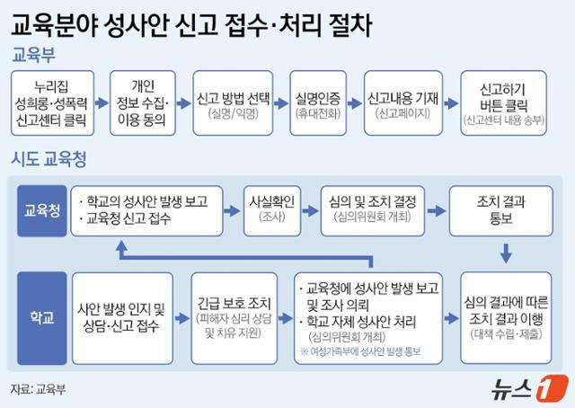 교육부 딥페이크 피해 신고 처리 절차. 뉴스1