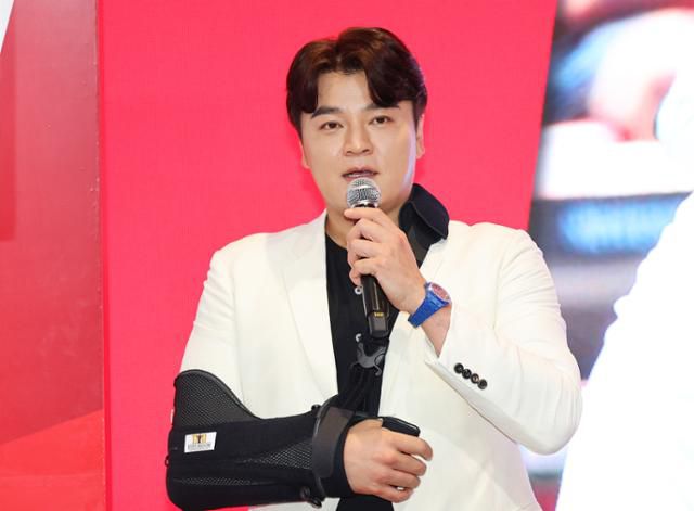 추신수가 은퇴 기자회견에서 소감을 밝히고 있다. 연합뉴스