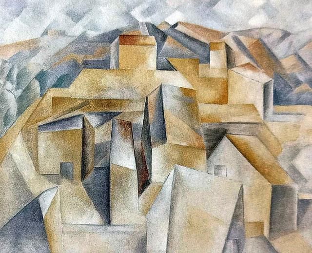 파블로 피카소의 '언덕 위의 집'. 베르그루엔 박물관 소장. 위키피디아