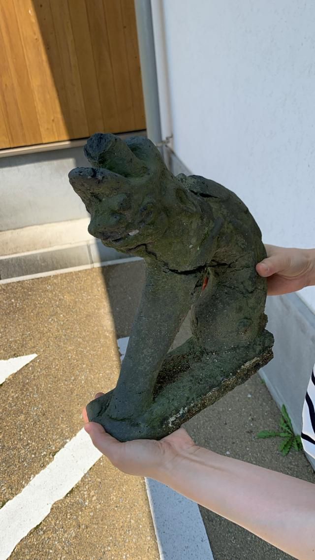 경복궁 선원전 현판과 함께 발견된 잡상 '이귀박'. 김성연씨 제공