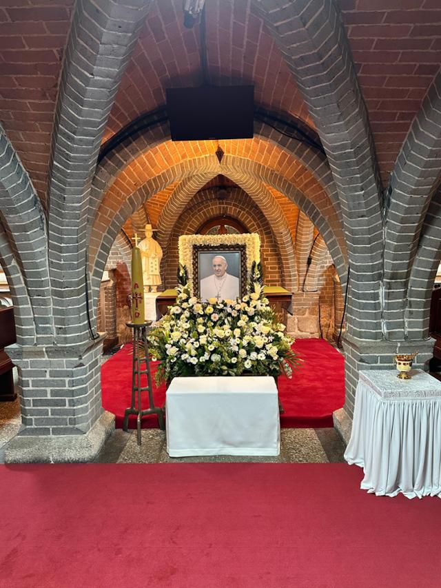 서울 명동 대성당에 마련된 프란치스코 교황의 공식 빈소. 서울대교구 제공