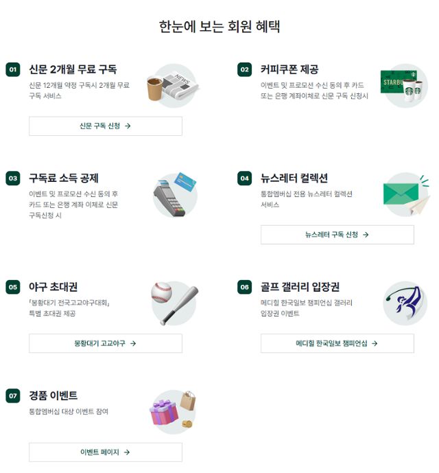 한눈에 보는 '한국일보 통합멤버십' 혜택, 회원가입을 부탁드립니다