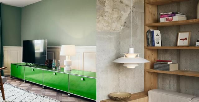 국내서 유행하고 있는 유에스엠(USM)의 할러 모듈 장식장과 루이스폴센 PH5 조명. 각사 홈페이지