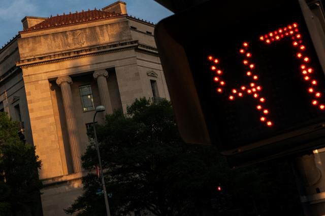 이달 4일 미국 워싱턴 소재 법무부 건물. 워싱턴=로이터 연합뉴스